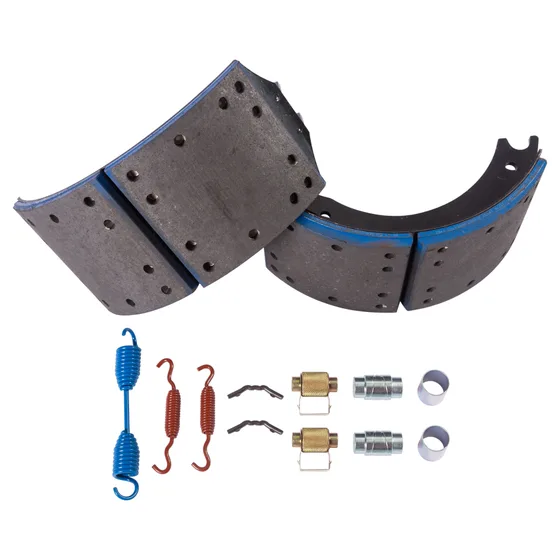 Drum brake shoes with return springs and hardware kit — springs and adjusters