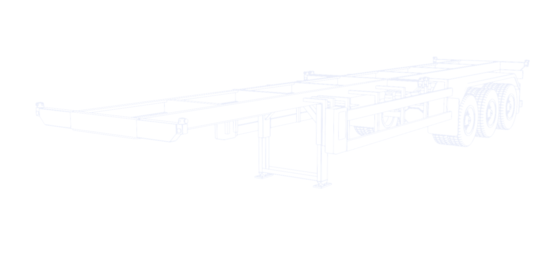 Trailer chassis illustration with interactive product hotspots